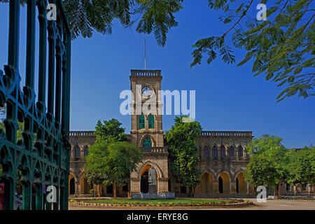 Rajkumar College, Uhrturm; Rajkot; Gujarat; Indien, asien Stockfoto