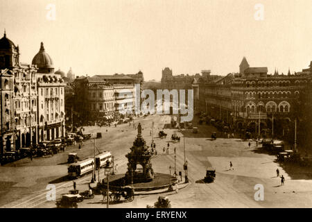 Flora Brunnen jetzt Hutatma Chowk , Bombay , Mumbai , Maharashtra , Indien , Asien , alter Jahrgang 1900s Bild Stockfoto