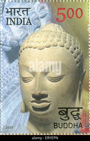 Aad 163911 - Briefmarke von Buddha von Rupien 5, Indien Stockfoto