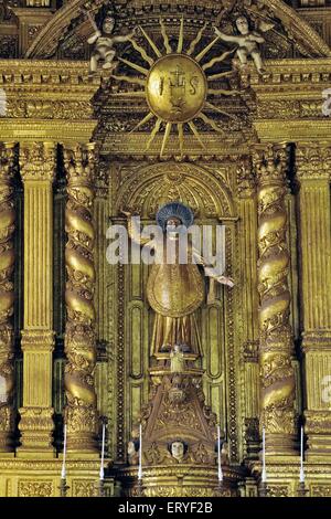Basilica von Bom Jesus-Statue im siebzehnten, achtzehnten Jahrhundert; Old Goa; Indien Stockfoto