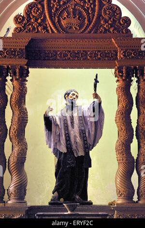 Basilica von Bom Jesus-Statue im siebzehnten, achtzehnten Jahrhundert; Old Goa; Indien Stockfoto