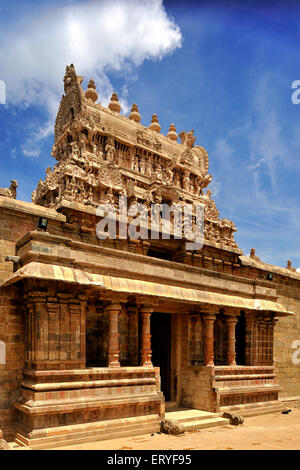 Eingang zum Airavatheeswara-Tempel, Darasuram Dharasuram, Airavatesvara-Tempel, Hindu-Tempel, Kumbakonam, Thanjavur, Tamil Nadu, Indien, indische Tempel Stockfoto