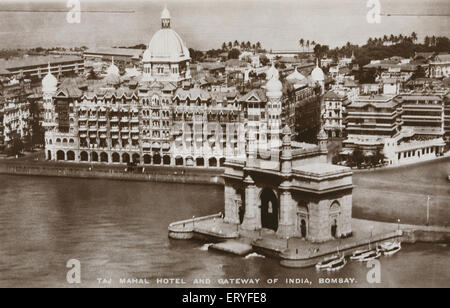 Gateway of India , Alter Jahrgang 1900s Bild , Apollo Bunder , Colaba , Bombay , Mumbai , Maharashtra, Indien, Asien Stockfoto