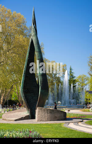 Hundertjahrfeier Denkmal, Centenáriumi Emlékmű auf der Margaretheninsel, Budapest, Ungarn Stockfoto