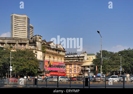 Bombay Stock Exchange und Parkplatz; Kala Ghoda; Bombay Mumbai; Maharashtra; Indien Stockfoto