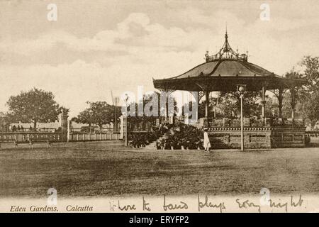 Altes Vintage 1900s Bild von Eden Gardens, Kalkutta, Kalkutta, Westbengalen, Indien Stockfoto