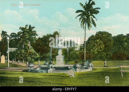 Alte Bild Jahrgang 1900s Brunnen eden Gärten; Kalkutta Kalkutta; West Bengalen; Indien Stockfoto