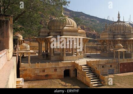 Sawai Jai Singh Kenotaph königlichen Getore Gaitor; Jaipur; Rajasthan; Indien Stockfoto