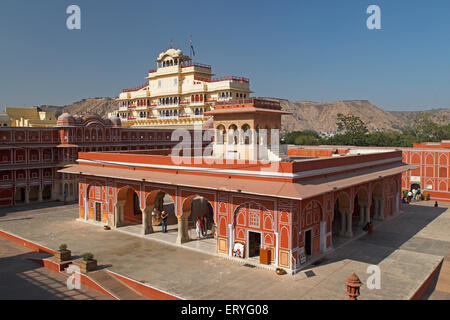 Aad 170549 - Chandra Mahal im City Palace, Jaipur, Rajasthan, Indien Stockfoto