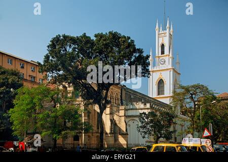 St. Thomas Kathedrale; Uhrturm; Bombay; Mumbai; Maharashtra; Indien; Asien Stockfoto