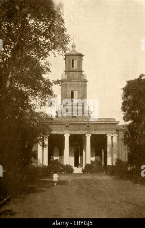 Alte Vintage 1900 s Foto Kirche der Heiligen Dreifaltigkeit Bangalore Bengaluru Karnataka, Indien Stockfoto