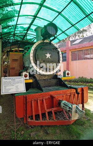 Dampfmaschine im Eisenbahnmuseum, Mysore, Mysuru, Karnataka, Indien, Asien Stockfoto