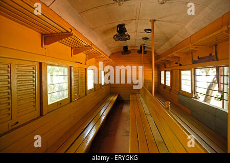 Zugtrainer , Eisenbahnmuseum , Mysore , Mysuru , Karnataka , Indien , Asien Stockfoto