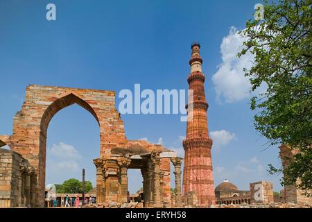 Qtab Minar, Delhi, Indien Stockfoto