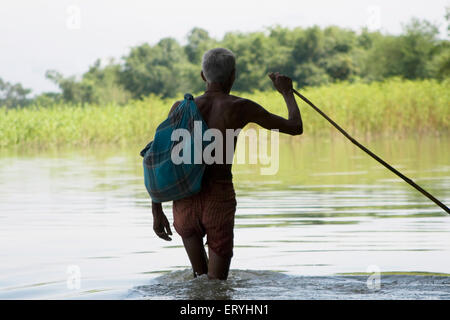 Kosi-Hochwasser im Jahr 2008, die meistens litt unter Armutsgrenze Personen im Purniya Bezirk; Bihar; Indien Stockfoto