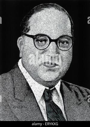 Akm 187900 - Zeichnung der Kämpfer für die Freiheit Indiens Dr R Babasaheb Ambedkar Stockfoto