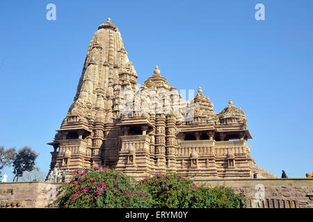 Kandariya Mahadeva Khajuraho Tempel Madhya Pradesh Indien Asien Stockfoto