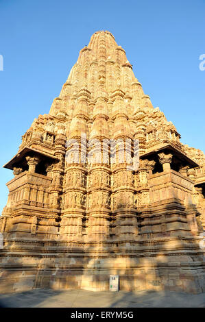 Kandariya Mahadev Tempel westliche Gruppe Khajuraho Madhya Pradesh Indien Asien Stockfoto