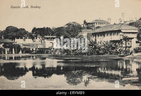 Gowalia Tank; alter Jahrgang 1900s Foto, Bombay; Mumbai; Maharashtra; Indien; asien Stockfoto