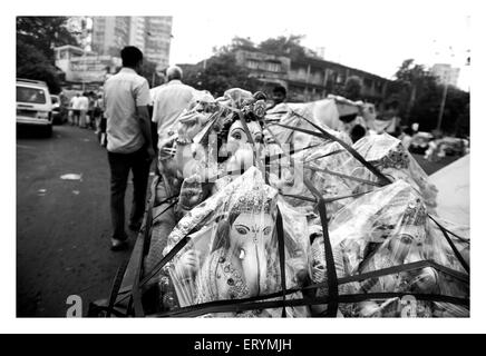 Markt von Lord Ganesha Dadar West Mumbai Maharashtra Indien Asien Stockfoto