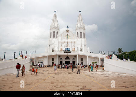 Kirche der Muttergottes der Gesundheit genannt unserer lieben Frau von Vailankanni; Vailankanni Velanganni; Nagapattinam Stockfoto