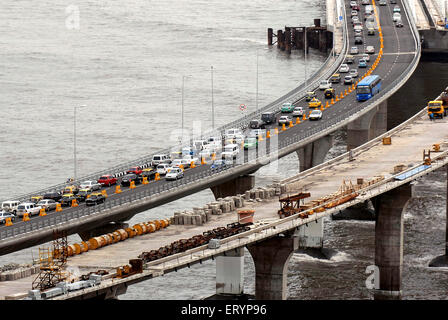 Eröffnungstag der Bandra Worli Rajiv Gandhi Link Seebrücke; Bombay Mumbai; Maharashtra; Indien Stockfoto