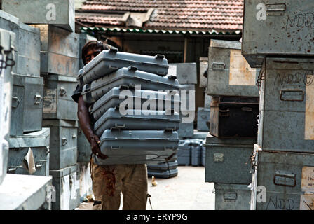 Indische Wahlen, elektronische Wahlmaschinen, EVM, Bombay, Mumbai, Maharashtra, Indien, Asien Stockfoto