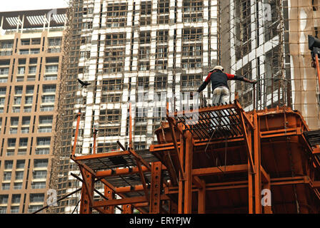 Stahlbauarbeiter, Chinchpokli, Bombay, Mumbai; Maharashtra; Indien, asien Stockfoto