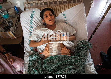 26/11 Terroranschlag Opfer im Krankenhaus , Bombay , Mumbai , Maharashtra , Indien , Asien Stockfoto