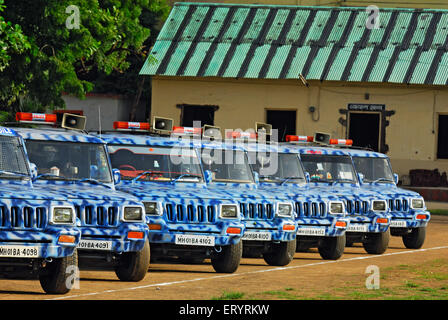 Neue Polizeipatrouille Fahrzeuge; Bombay, Mumbai; Maharashtra; Indien, Asien Stockfoto