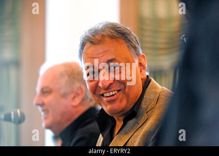 Zubin Mehta , indischer Dirigent und Pianist Daniel Barenboim , NCPA , Jamshed Bhabha Theater , Bombay , Mumbai , Maharashtra , Indien , Asien Stockfoto