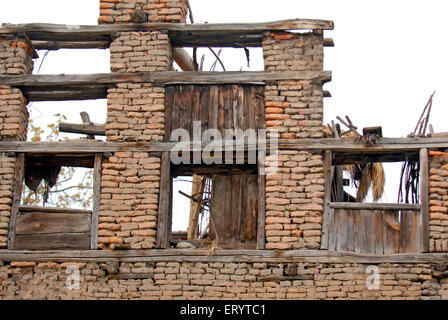 Terrorismus, verlassene Haus; Sopore; Baramulla; Srinagar; Jammu und Kaschmir; Indien, asien Stockfoto