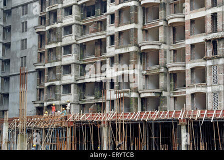 Im Bau befindliches Gebäude, Bombay, Mumbai, Maharashtra, Indien Stockfoto