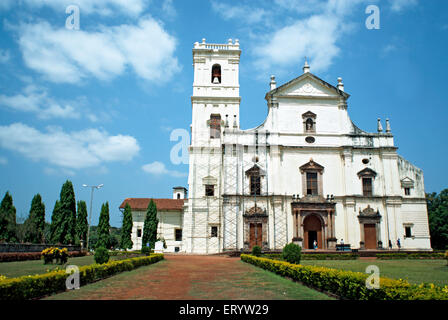 Se Domkirche Old Goa;  Velha Goa;  Indien. Stockfoto