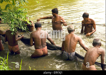 Feuchtgebiet auf Kultur der Fische fangen Kolkata Kalkutta West Bengal Indien Stockfoto