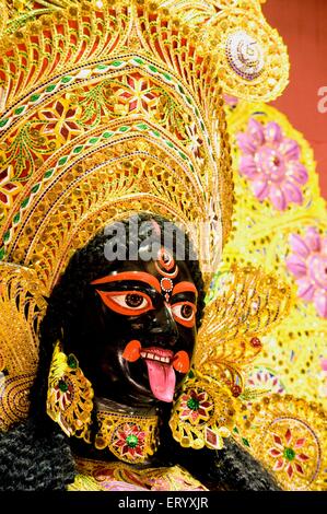 Bild der Göttin Kali Puja; Calcutta; Westbengalen; Indien Stockfoto