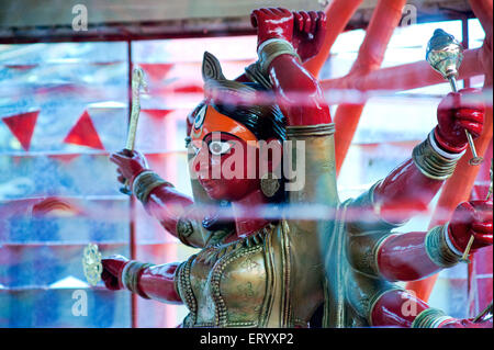 Mutter-Göttin Durga als Bhima Bahyankari; Kalkutta Calcutta; Westbengalen; Indien Stockfoto