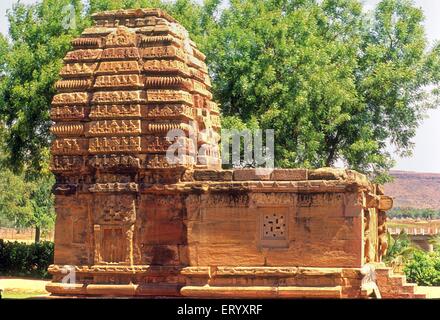 Chalukya-Dynastie, Kada Siddheshwara Tempel, Pattadakal, Pattadakallu, Raktapura, Bagalkot Bezirk, Nord-Karnataka, Indien, asien Stockfoto