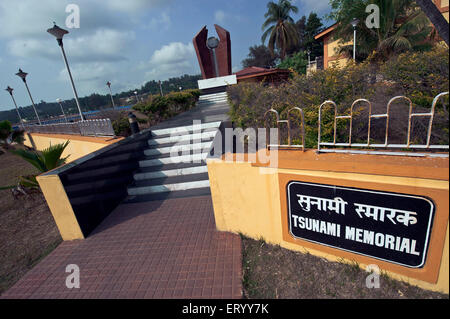 Tsunami Memorial Nehru Park Port Blair Andaman Indien Asien Stockfoto