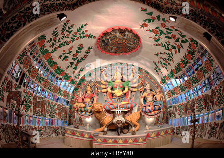 Göttin Durga Puja Pandal in Kalkutta Kolkata West Bengalen Indien Asien Stockfoto