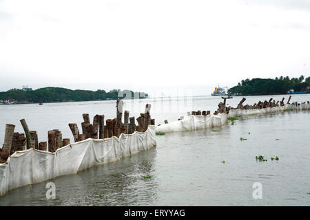 International Container Umschlagterminal, Vallarpadam Terminal im Bau, Kochi, Cochin, Kerala, Indien, Asien Stockfoto