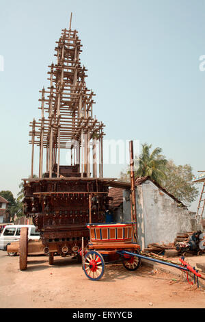 Ratholsavam Chariot Festival Vorbereitung ; Palghat , Palakad , Palakkad , Kerala , Indien , Asien Stockfoto