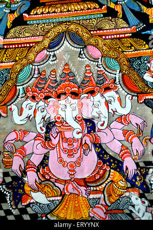 Patchitra von Lord Ganesha; Raghurajpur; Orissa; Indien Stockfoto