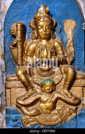 Buddha-Idol in Bodhgaya Tempel; Bihar; Indien Stockfoto