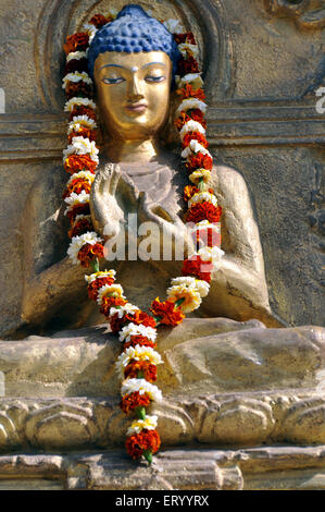 Buddha-Idol in Bodhgaya Tempel; Bihar; Indien Stockfoto