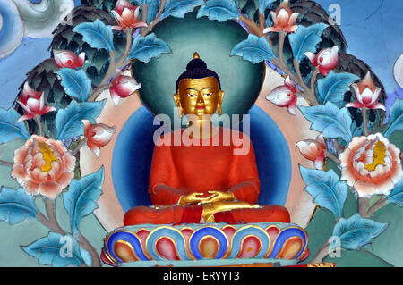 Buddha Idol, Bodhgaya Tempel; Bodh Gaya, Bihar; Indien, asien Stockfoto