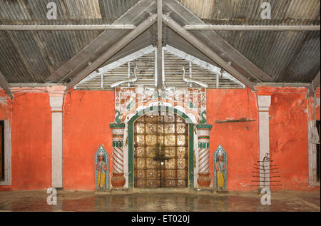 Vaishnavite hindu-Tempel; Kamalabari; MAJULI Insel; Assam; Indien Stockfoto