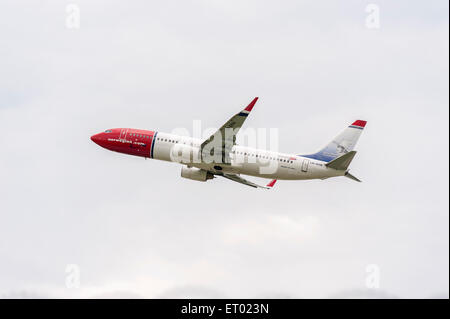 Norwegian Airlines Flugzeug - Boeing 737-800 Stockfoto