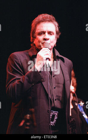 Johnny Cash, Konzert in der Royal Albert Hall, London, Sonntag, 14. Mai 1989. Stockfoto