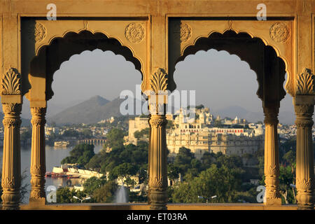 City Palace , Udaipur , Rajasthan , Indien , Asien Stockfoto